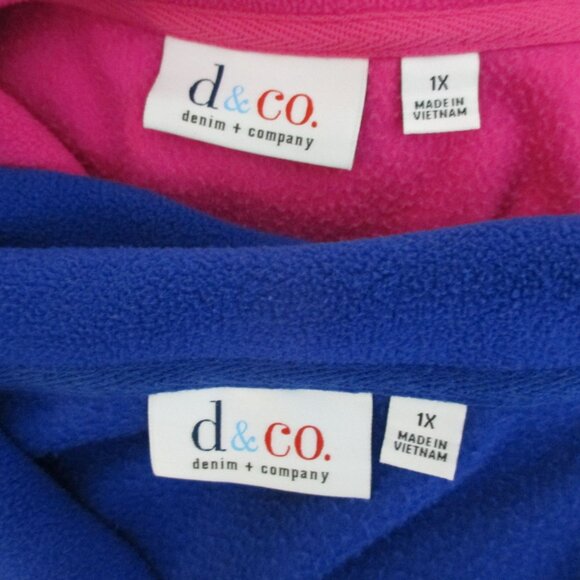 D & Co. Pullover Collar Fleece Pullover Womens Size 1X Long Sleeves SET OF 2 - Picture 6 of 9